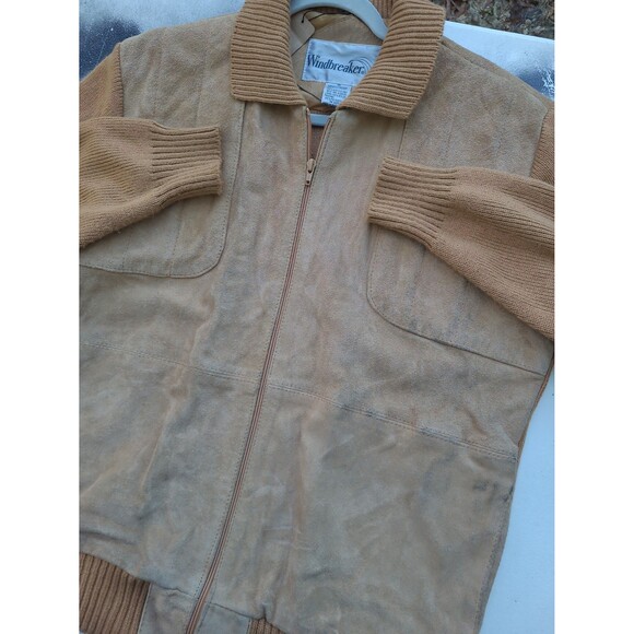 Vintage 70s 80s  Leather Zip Cardigan Jacket - Picture 5 of 10